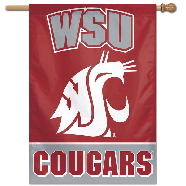 Washington State University Gartenflagge – WSU Cougars Design E, Doppelseitig, 100% Polyester