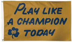 Notre Dame Play Like A Champion Today Flag