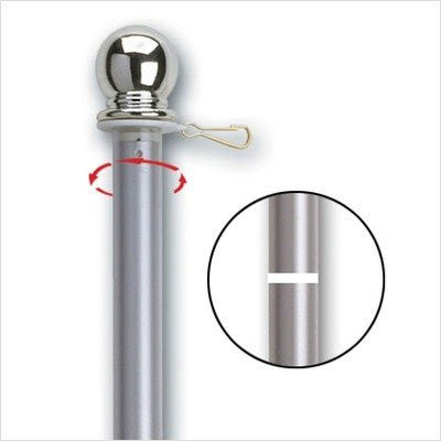 Spinning Tangle-Free Flagpole